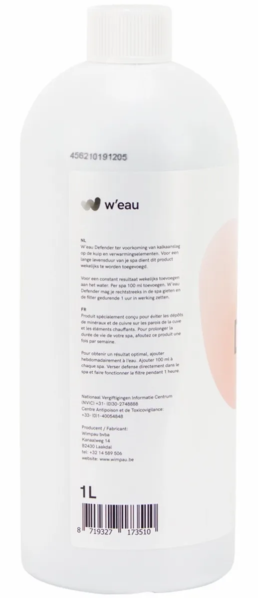 W’eau Defender – Kalk Verwijderaar – 1 Liter 2 W’eau Defender – Kalk Verwijderaar – 1 Liter - Afbeelding 2