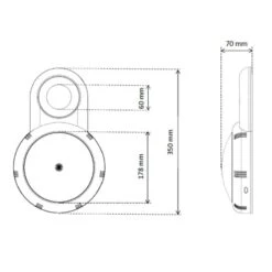 SeaMAID Bovengronds Zwembad RGB Verlichtingskit -Pool Technik Winkel faro fuoriterra seamaid disegno tecnico